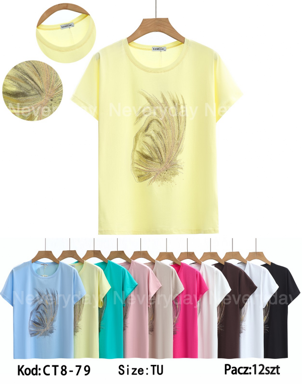 Bluzki damskie Roz Standard, Mix Kolor Paczka 12 szt